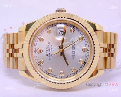 Buy Replica Rolex Datejust Gold Face Jubilee Band Watch 41mm